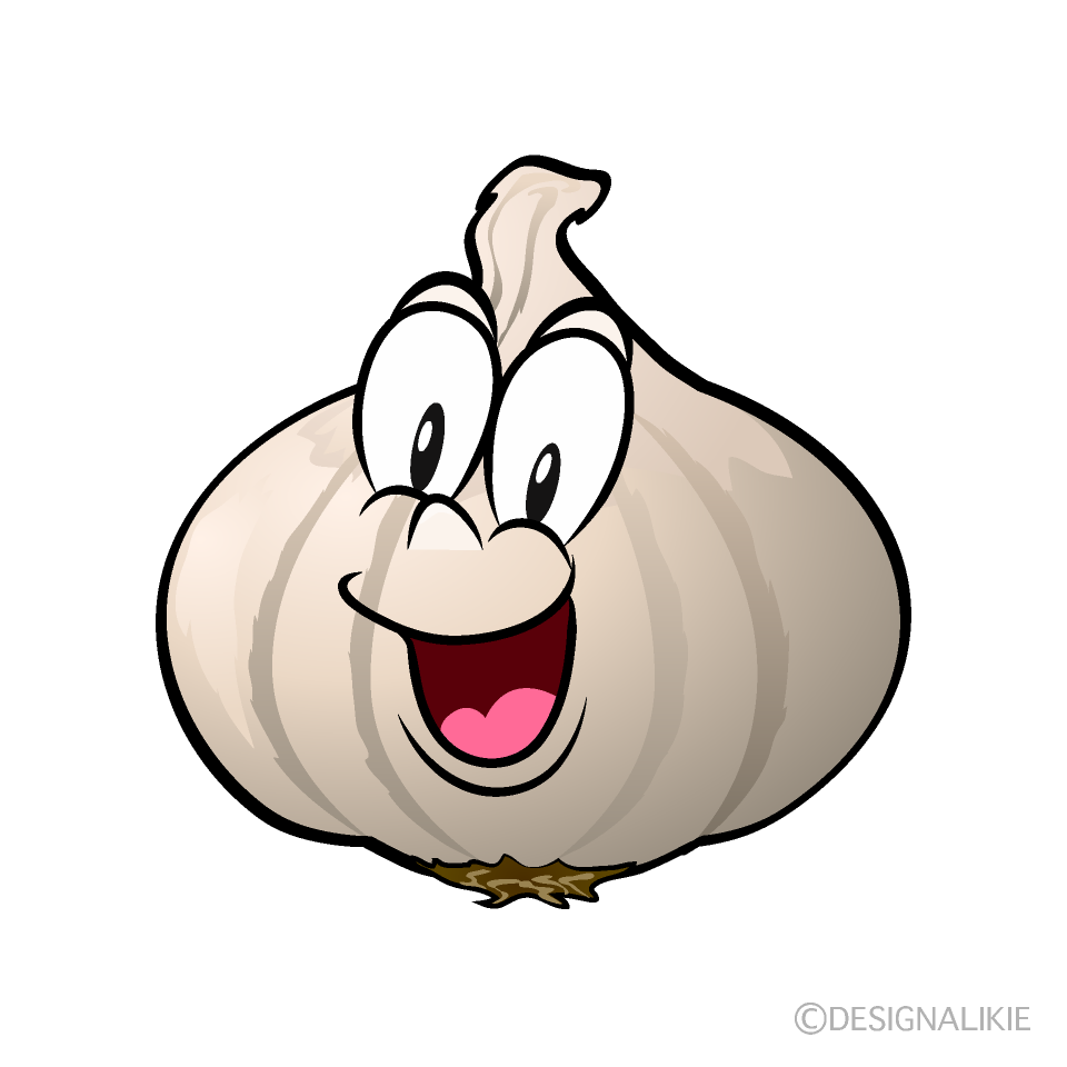 Surprising Garlic Cartoon Character Image