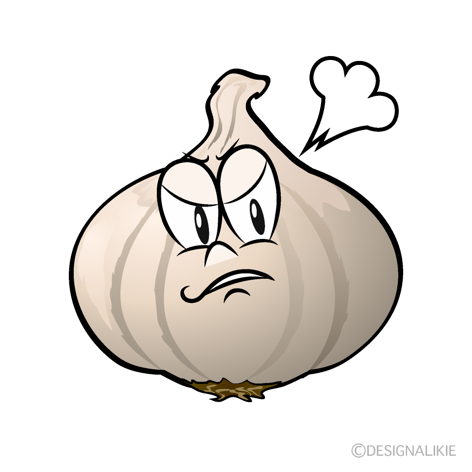 Angry Garlic Cartoon Character Image