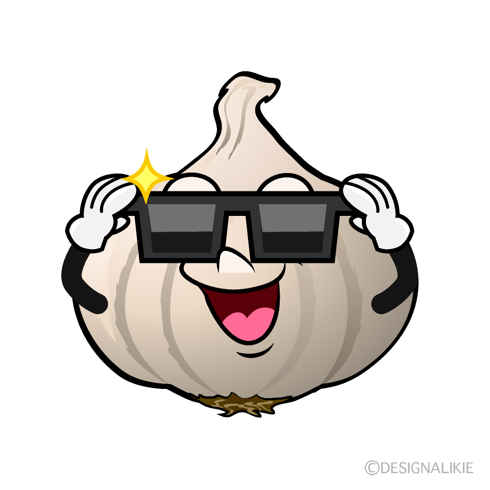 Cool Garlic Cartoon Character Image
