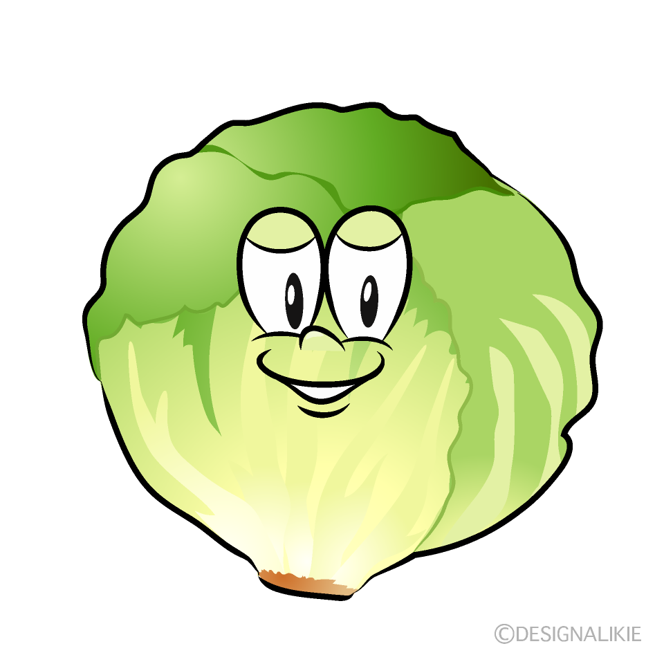 Lettuce Cartoon Character Image