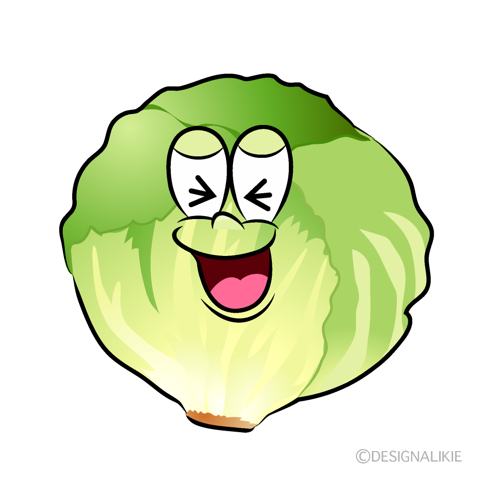 Laughing Lettuce Cartoon Character Image