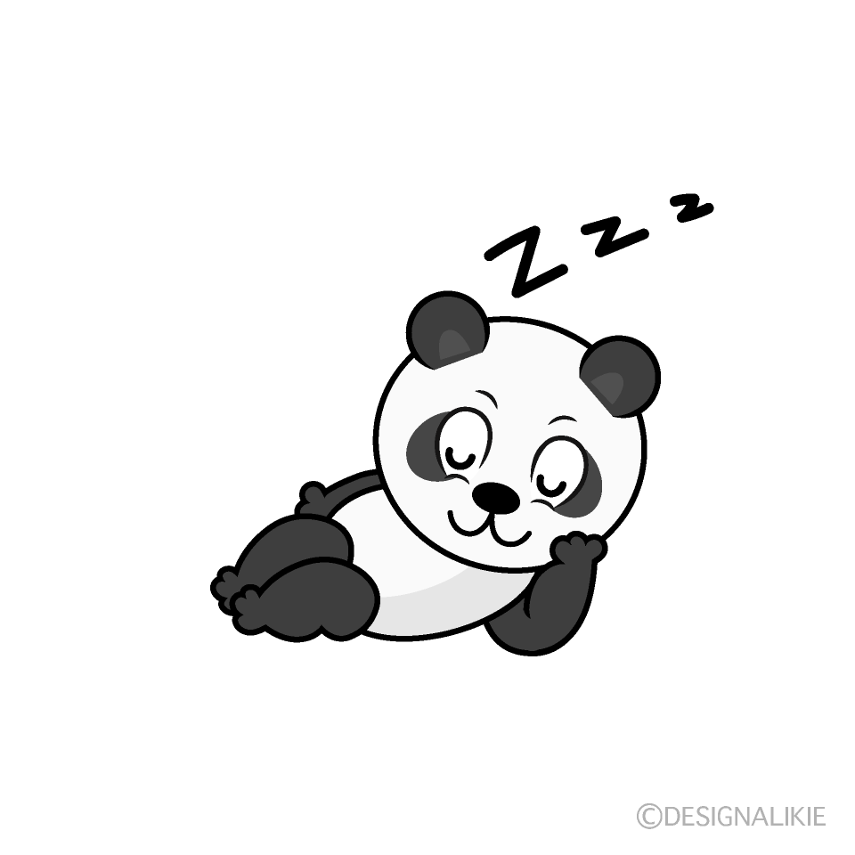 Sleeping Panda Cartoon Character Image