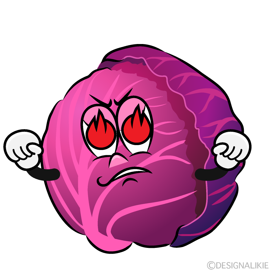 Enthusiasm Red Cabbage Cartoon Character Image