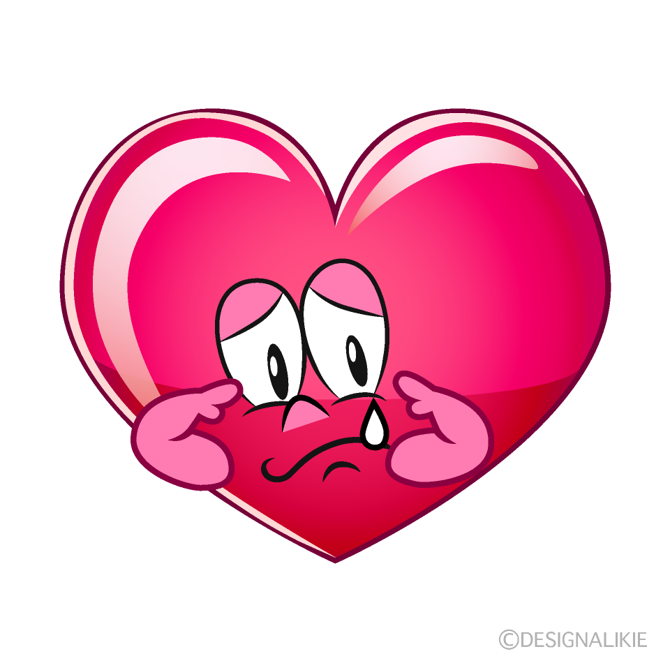Sad Heart Symbol Cartoon Character Image