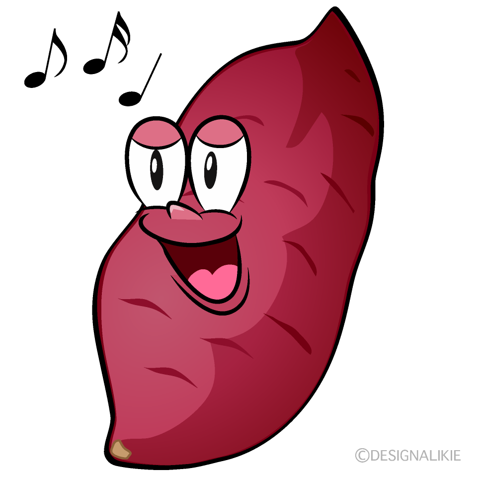 Singing Sweet Potato Cartoon Character Image