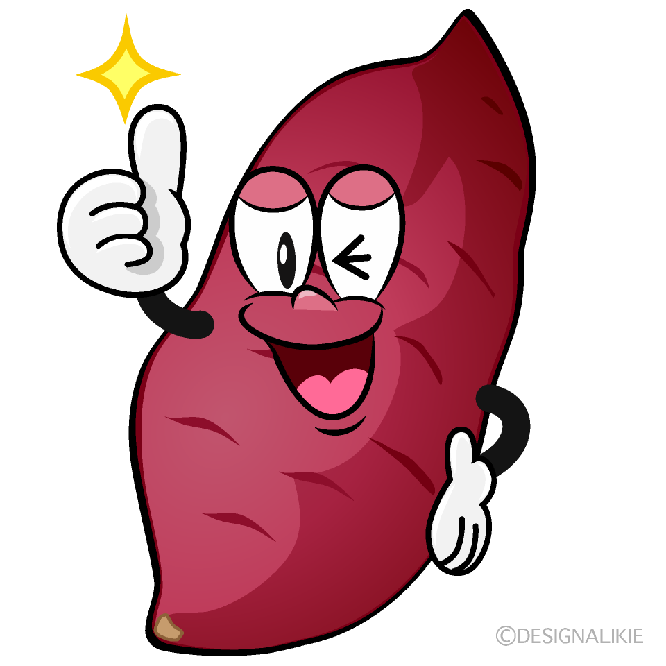 Thumbs up Sweet Potato Cartoon Character Image