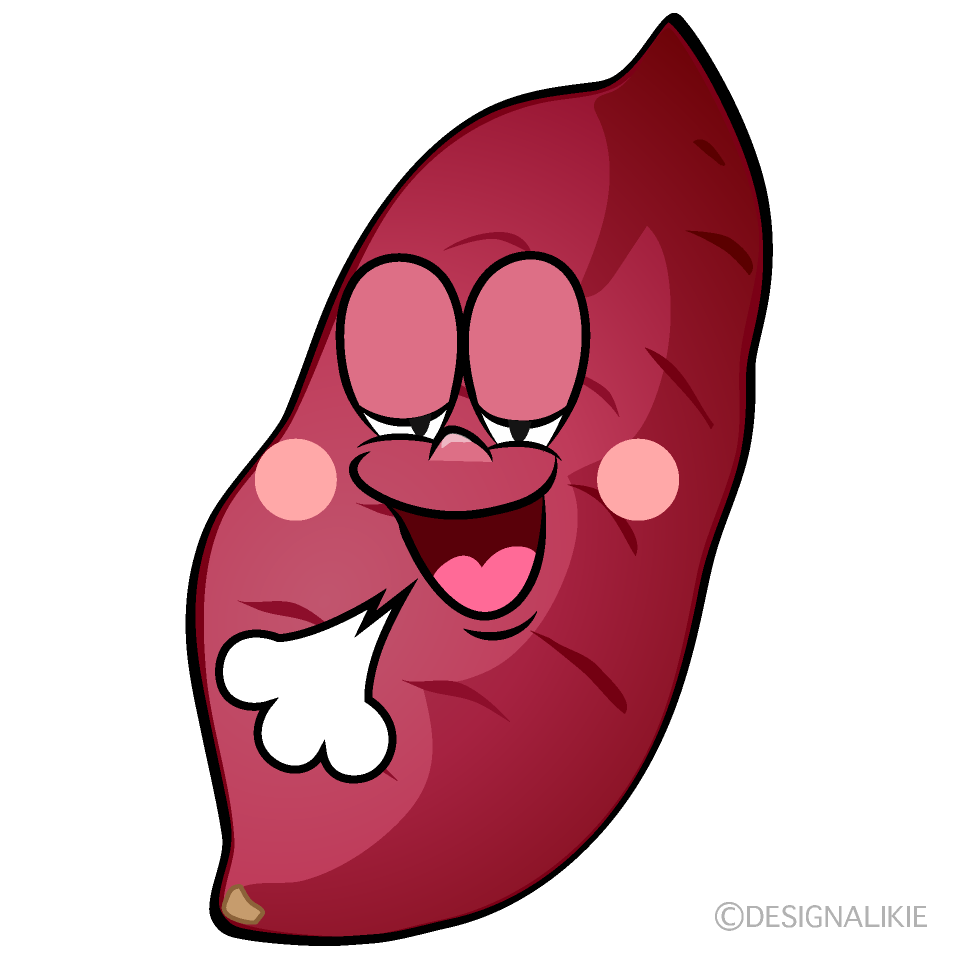 Relaxing Sweet Potato Cartoon Character Image