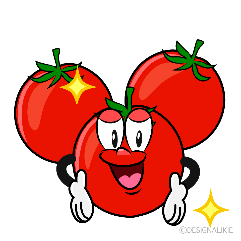 Glitter Cherry Tomato Cartoon Character Image