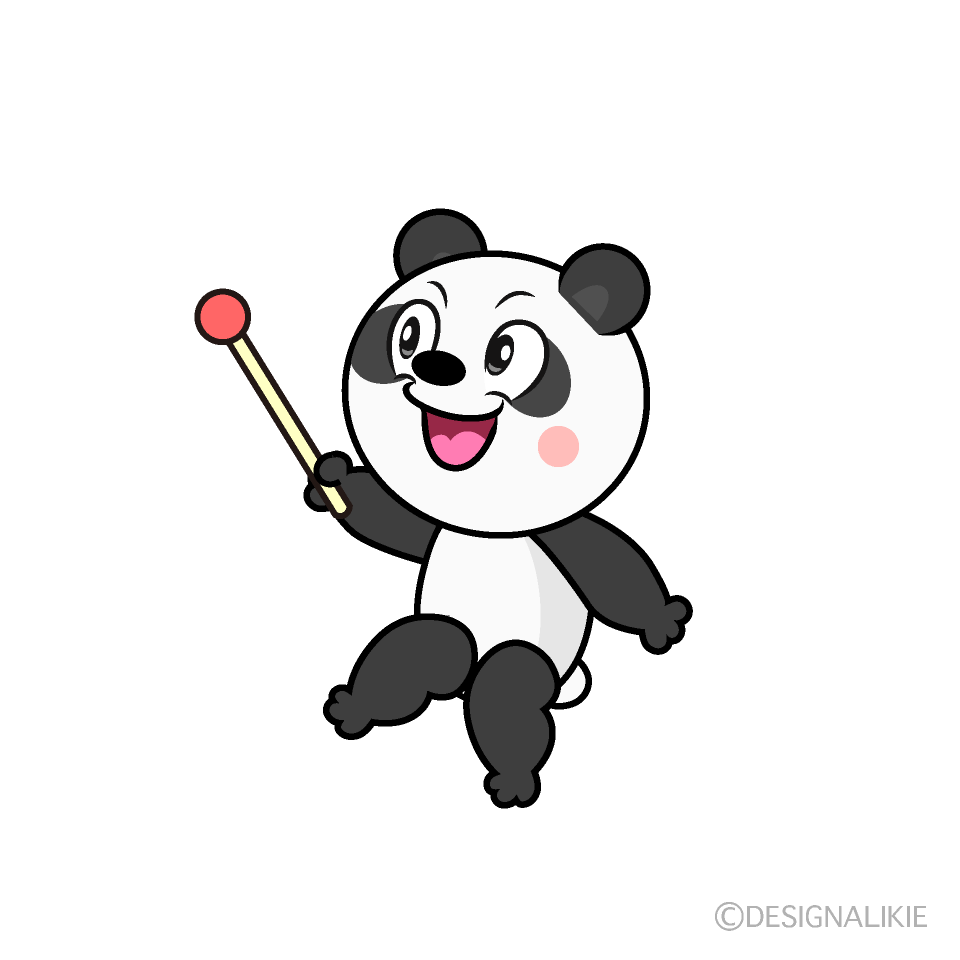 Speaking Panda Cartoon Character Image
