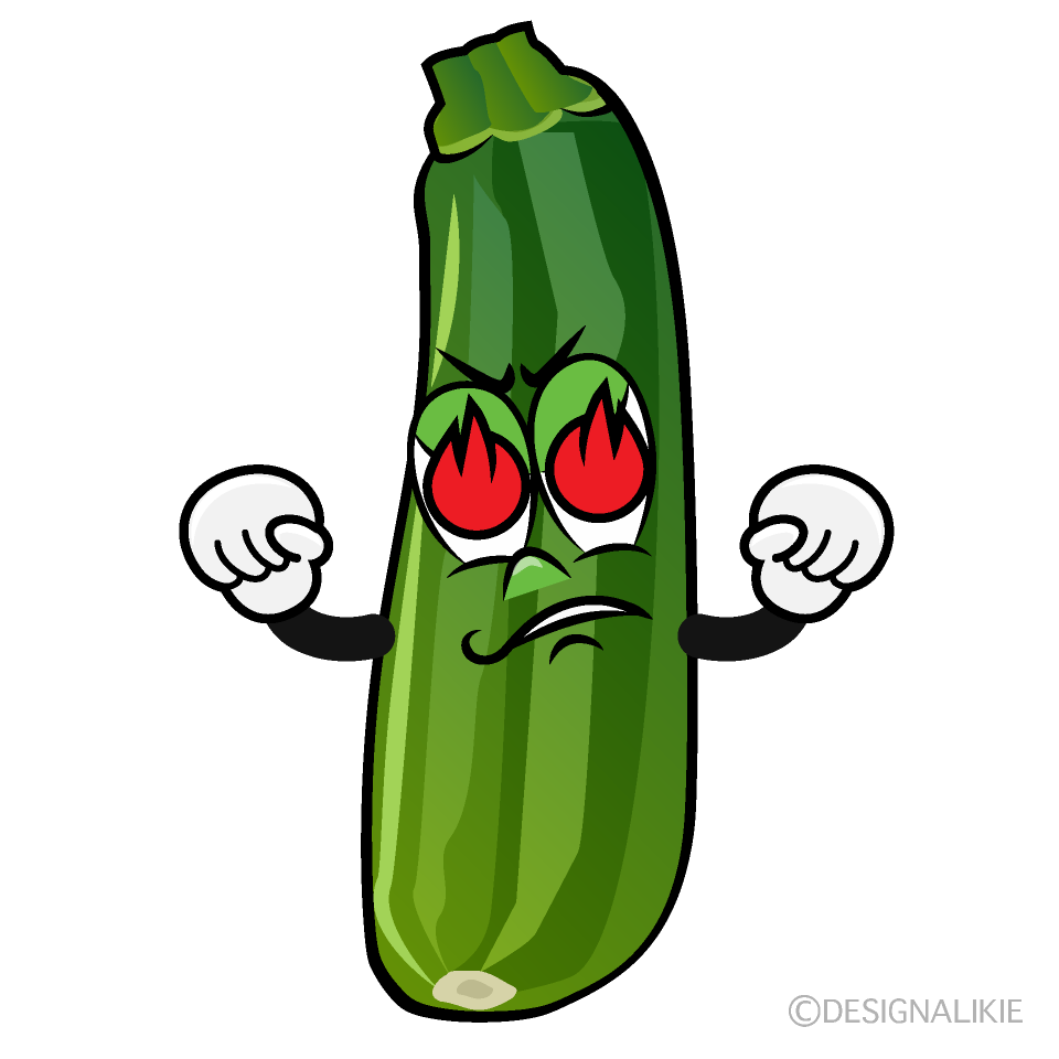 Enthusiasm Zucchini Cartoon Character Image