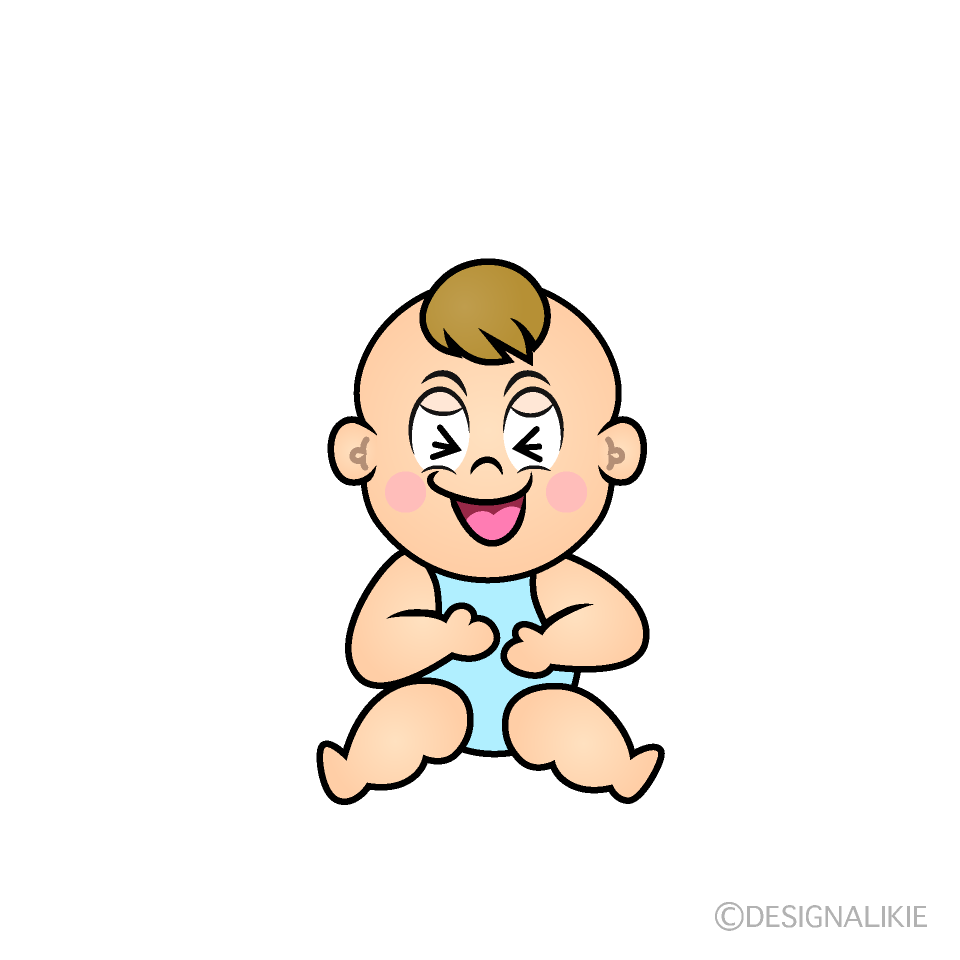 Laughing Baby Boy Cartoon Character Image