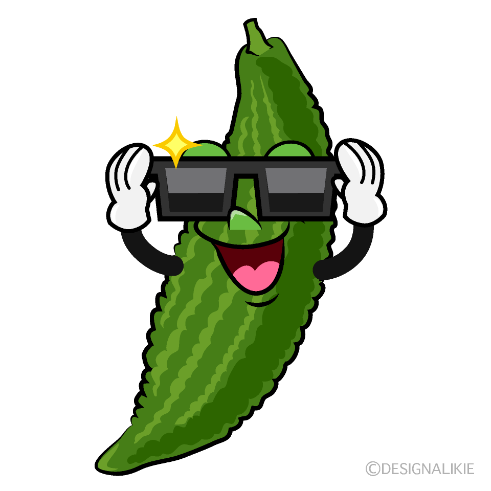 Cool Bitter Melon Cartoon Character Image