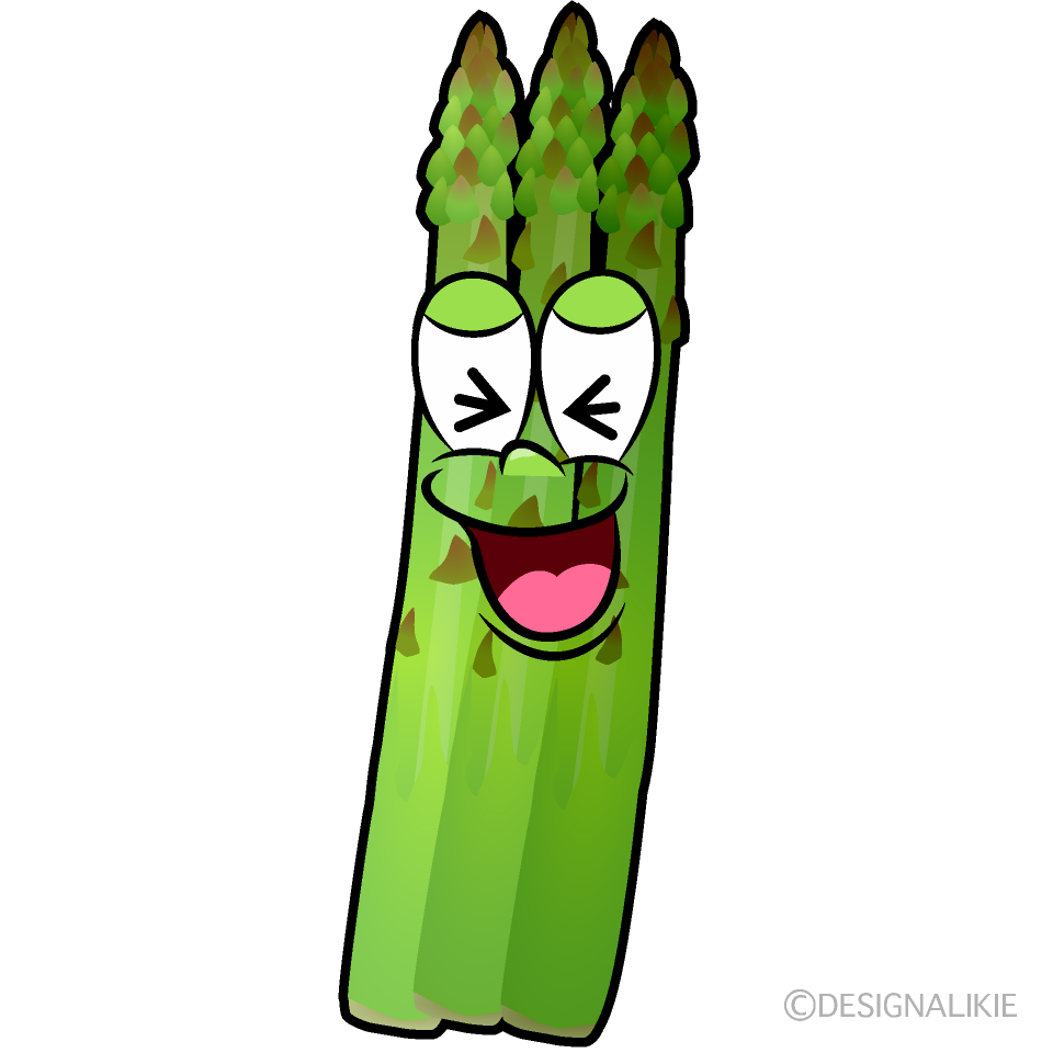 Laughing Asparagus Cartoon Character Image