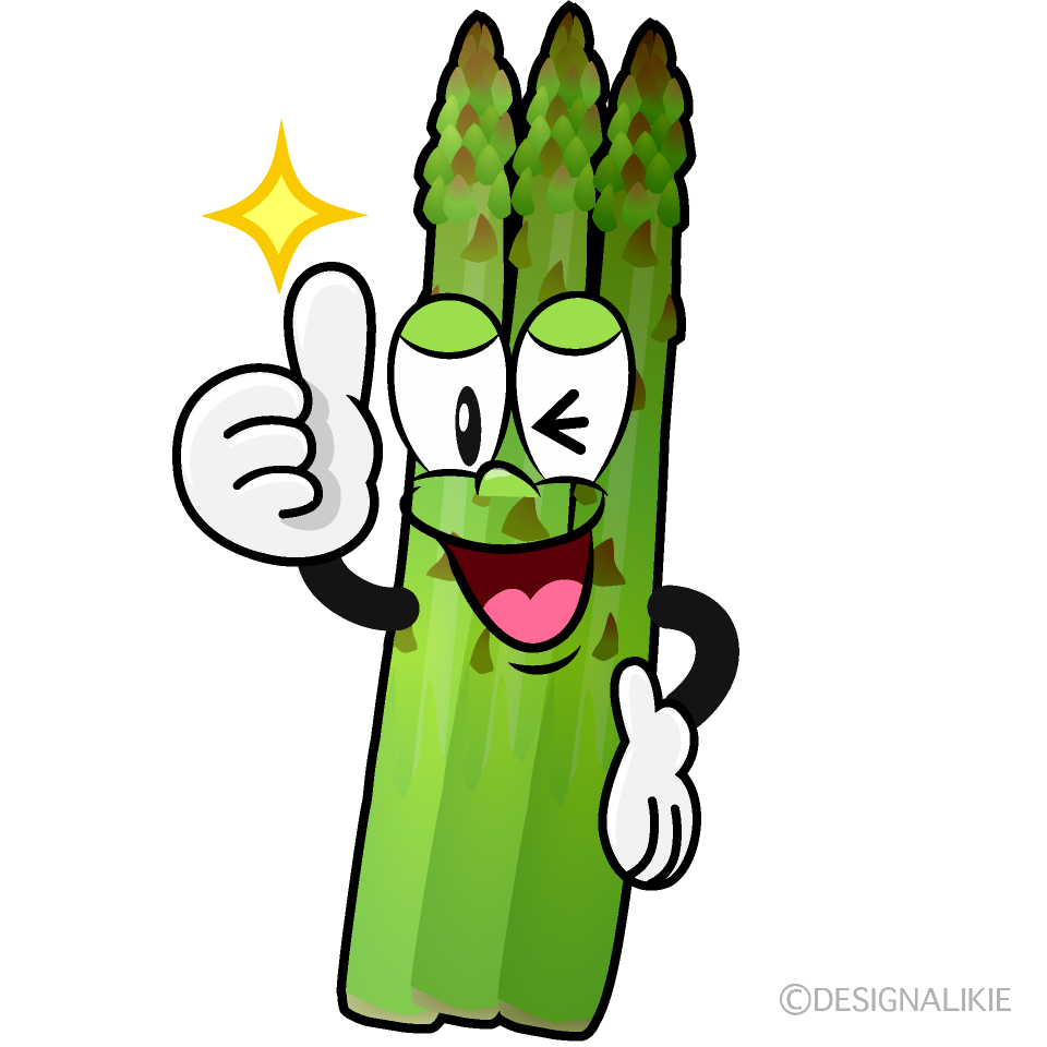 Thumbs up Asparagus Cartoon Character Image