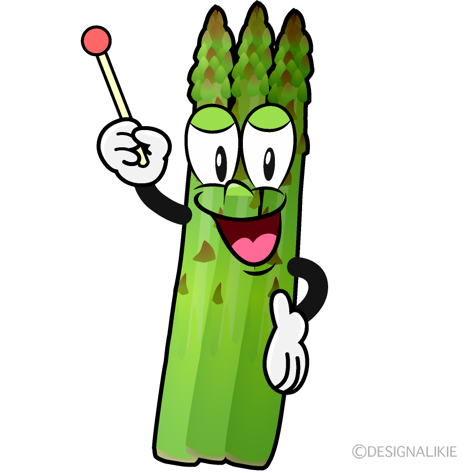 Speaking Asparagus Cartoon Character Image