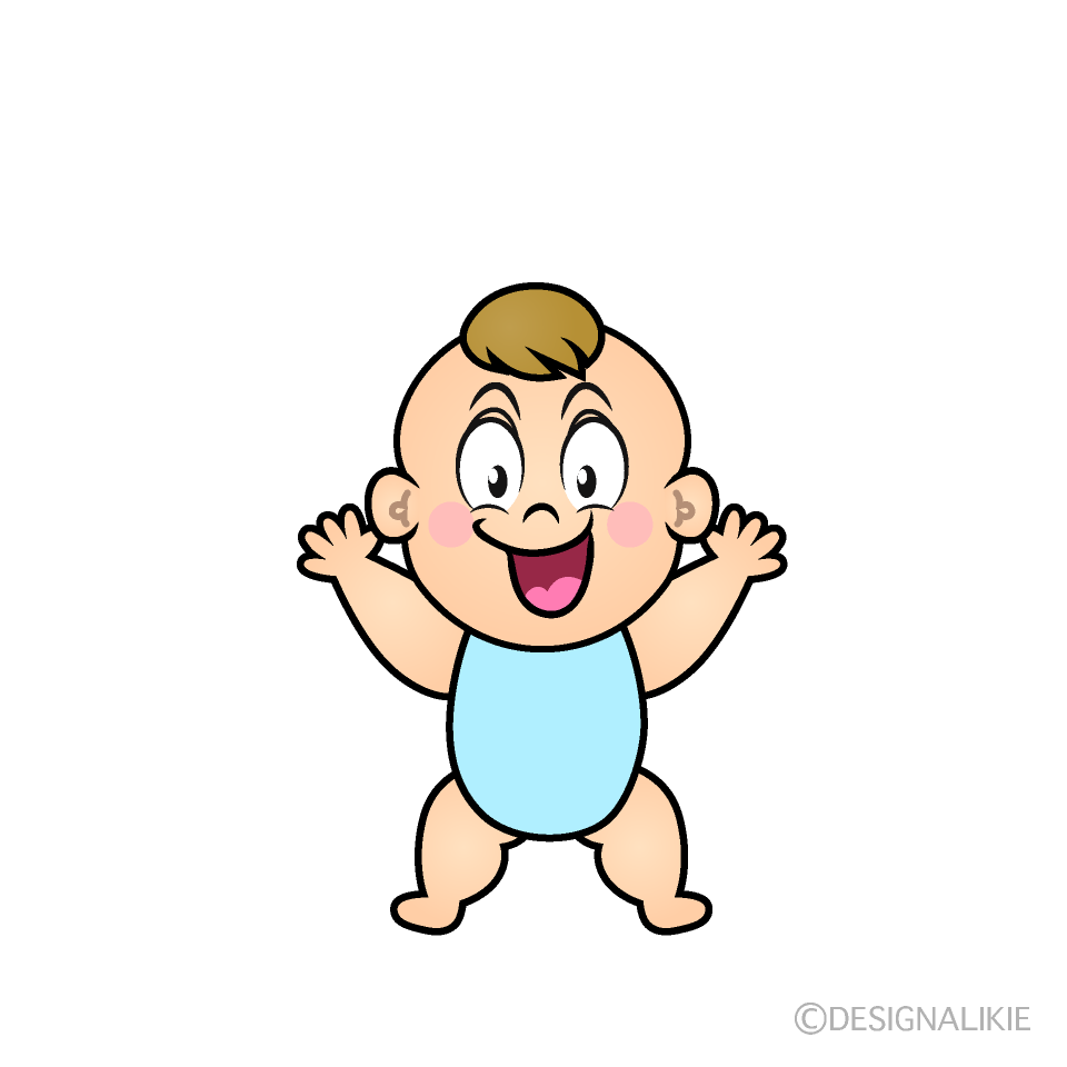 Surprised Baby Boy Cartoon Character Image