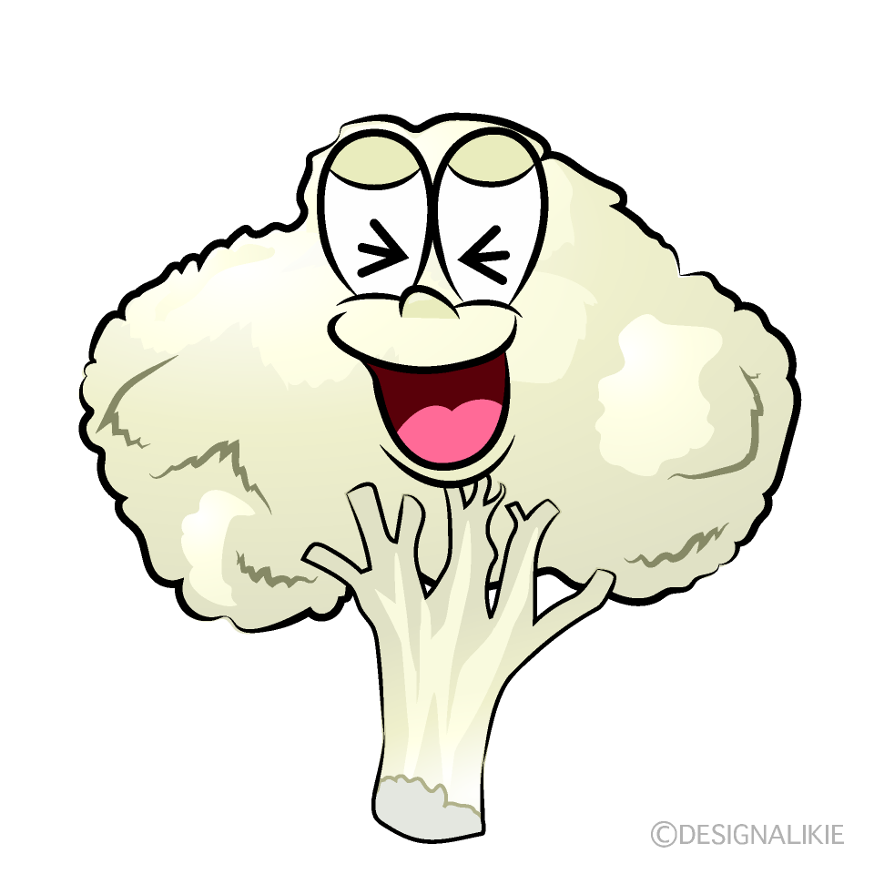 Laughing Cauliflower Cartoon Character Image