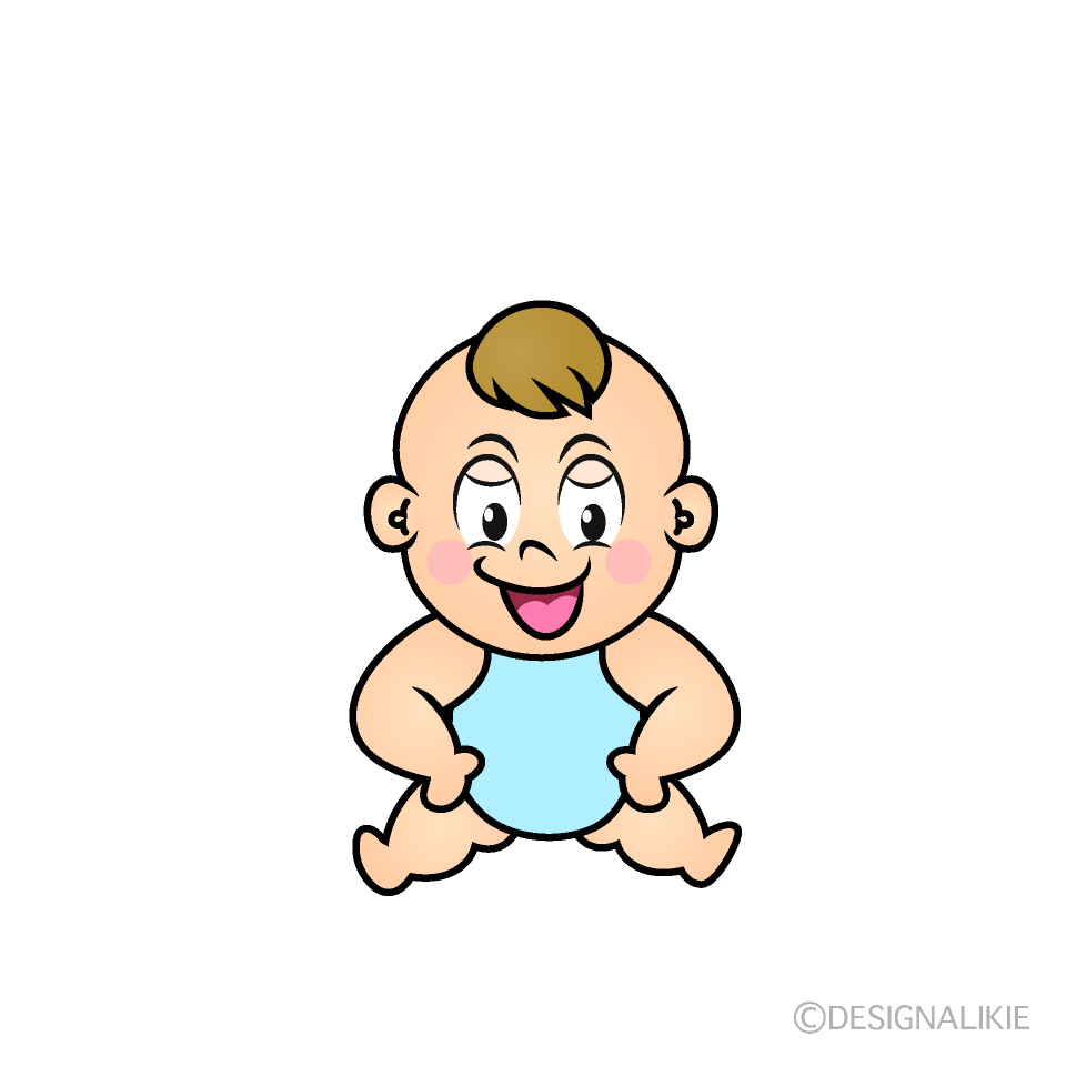 Glitter Baby Boy Cartoon Character Image