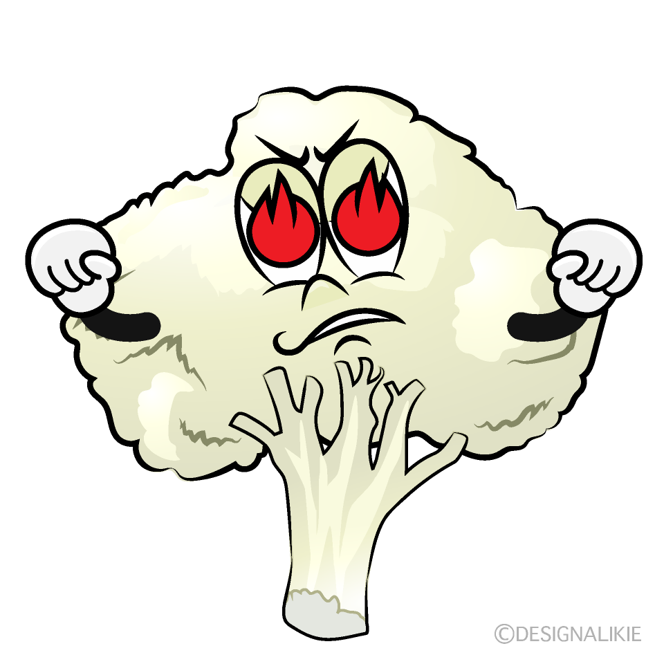 Enthusiasm Cauliflower Cartoon Character Image