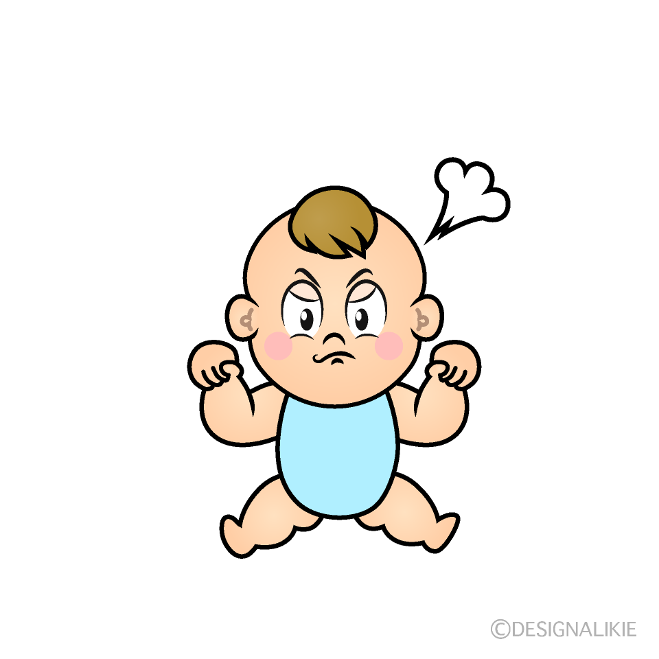 Angry Baby Boy Cartoon Character Image