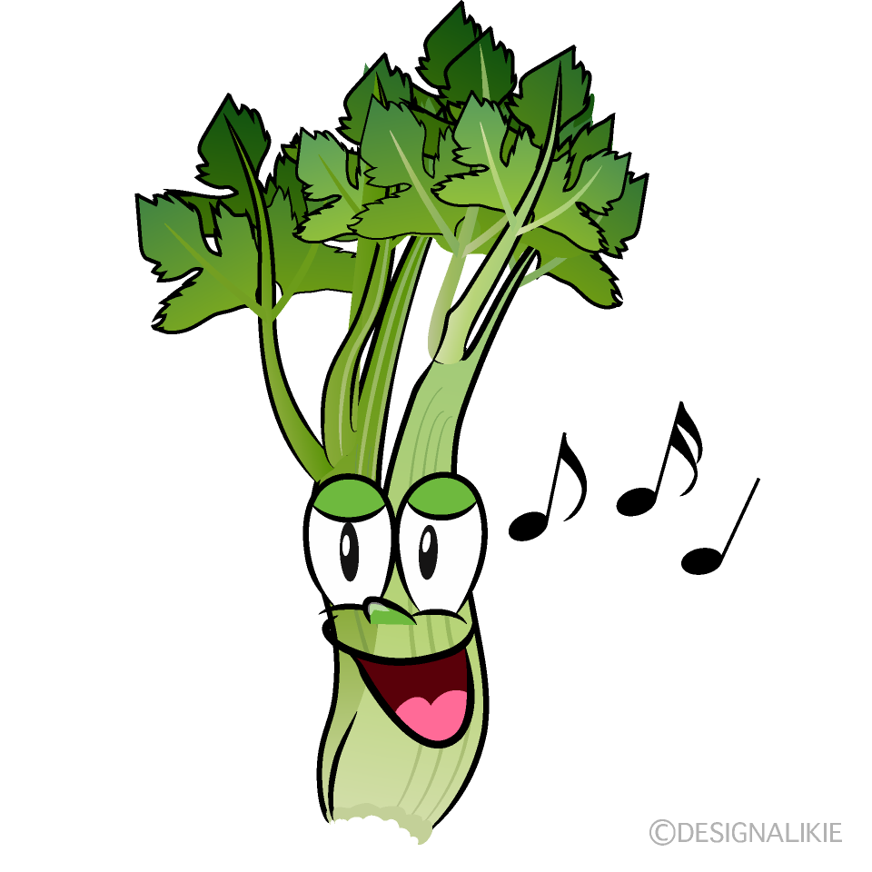 Singing Celery Cartoon Character Image