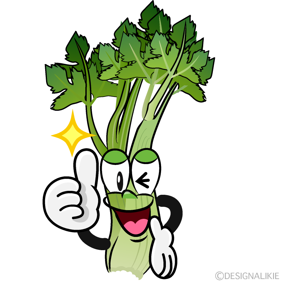 Thumbs up Celery Cartoon Character Image