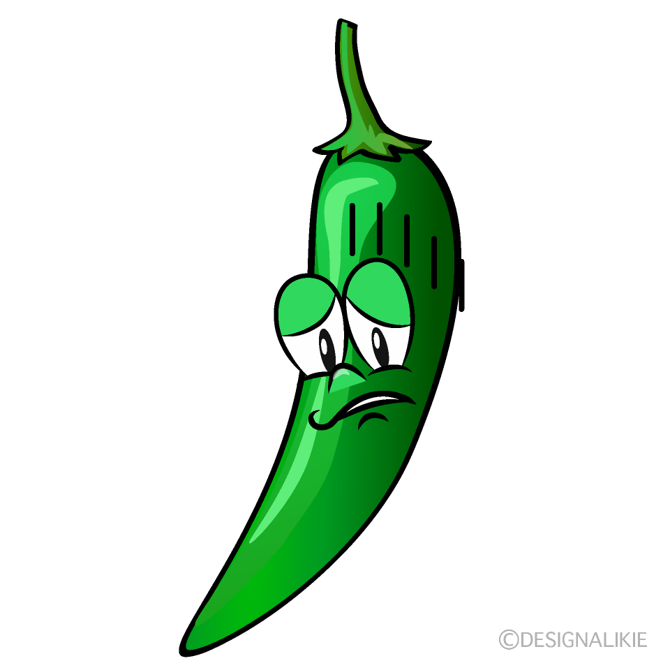 Chile Verde Deprimido Animado
