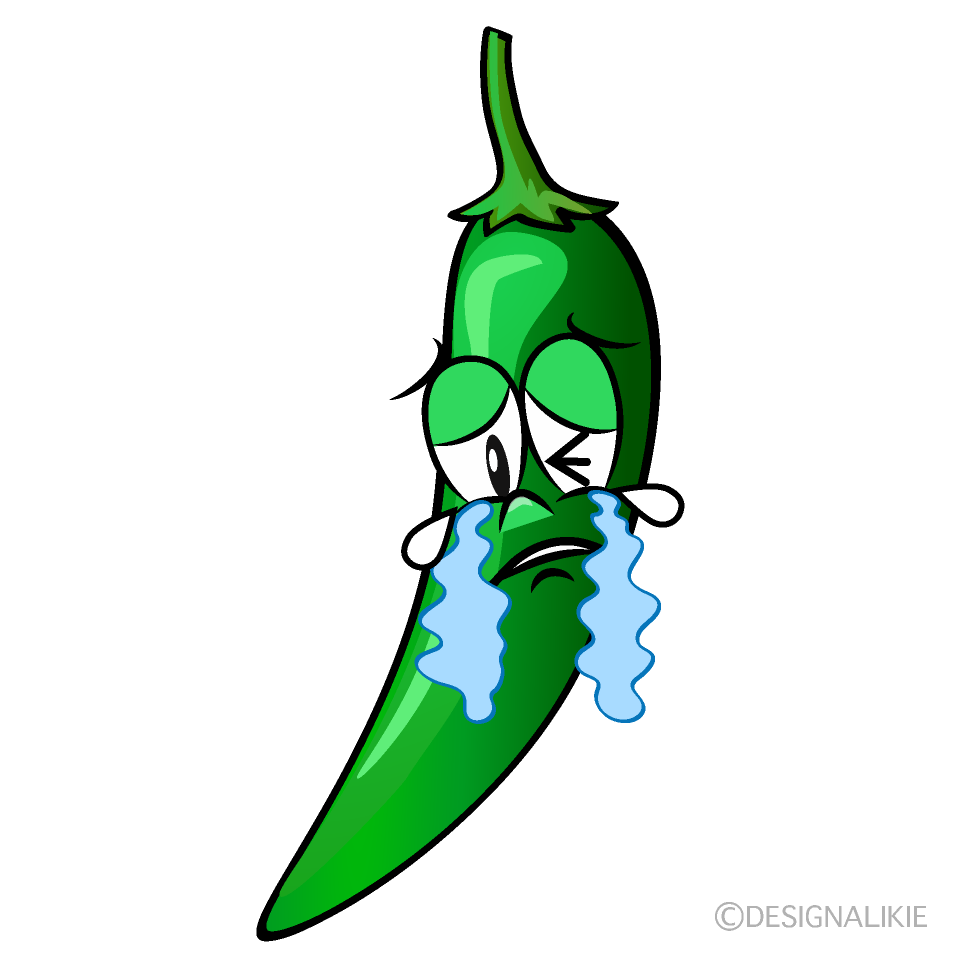 Chile Verde Llorando Animado