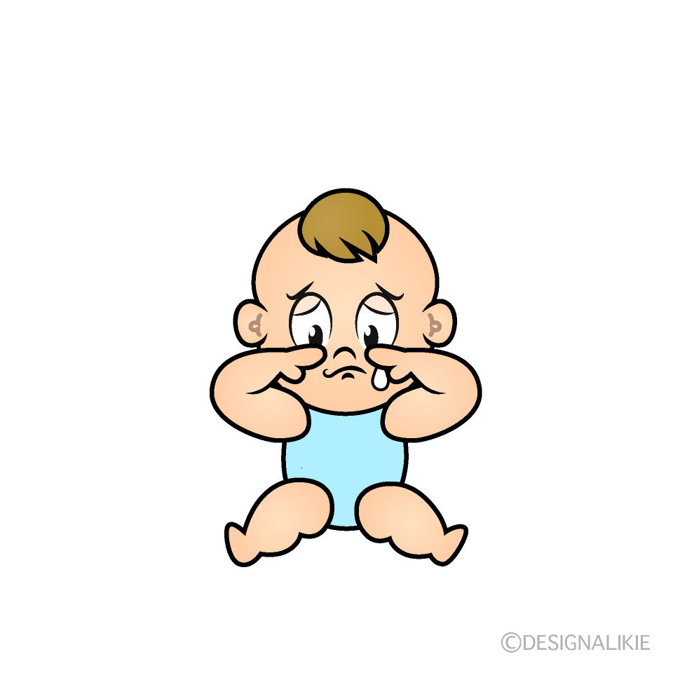 Sad Baby Boy Cartoon Character Image