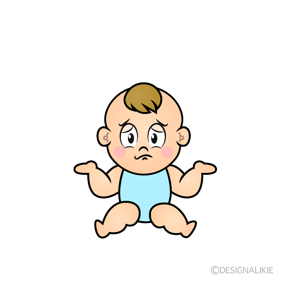 Troubled Baby Boy Cartoon Character Image