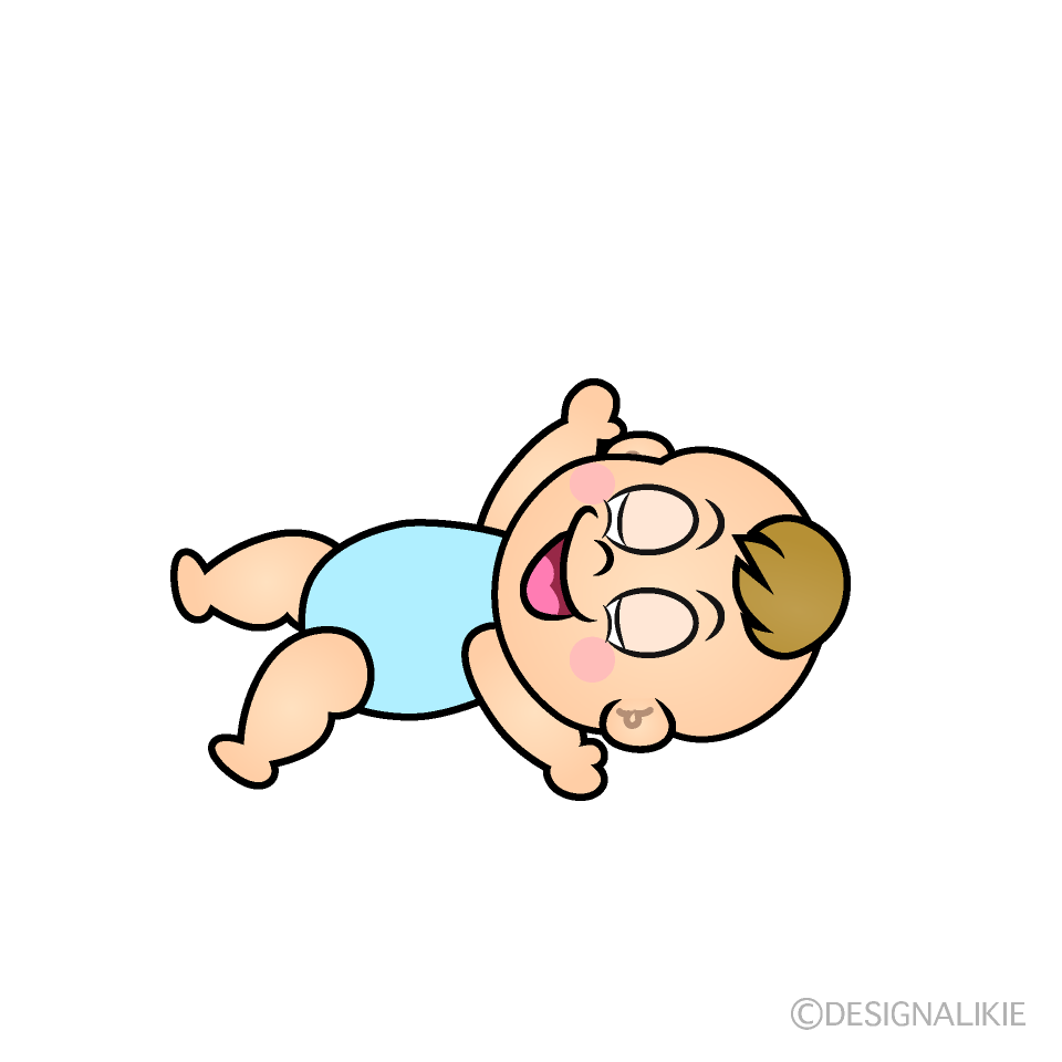 Relaxing Baby Boy Cartoon Character Image