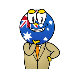 Grinning Australian