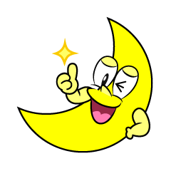 Thumbs up Crescent Moon