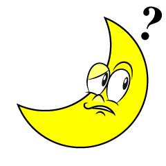 Thinking Crescent Moon