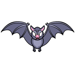 Bat with Happy Halloween