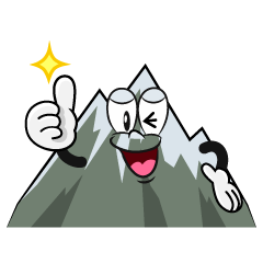 Thumbs up Snowy Mountain