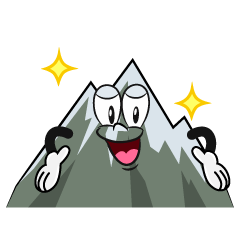 Glitter Snowy Mountain
