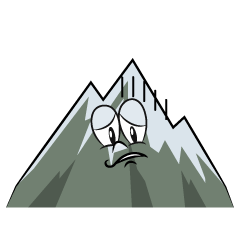 Depressed Snowy Mountain