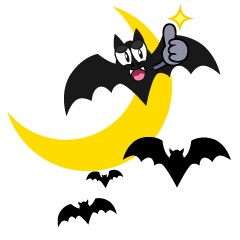 Thumbs Up Black Bat