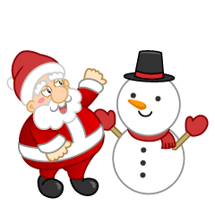 Santa and Snowman