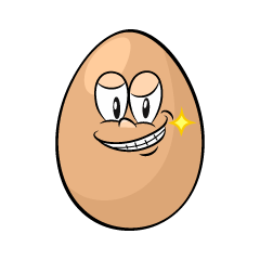 Grinning Organic Egg