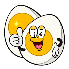Thumbs up Boiled Egg