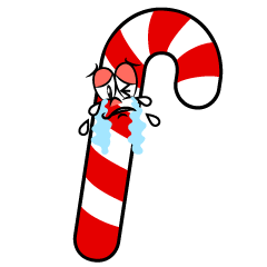Crying Candy Cane