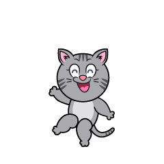Smiling Gray Tabby