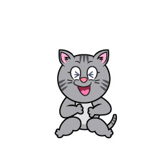 Laughing Gray Tabby