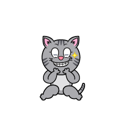 Grinning Gray Tabby