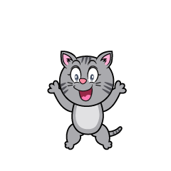 Surprised Gray Tabby
