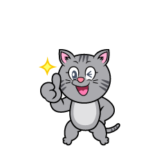 Thumbs Up Gray Tabby