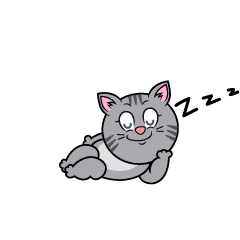 Sleeping Gray Tabby