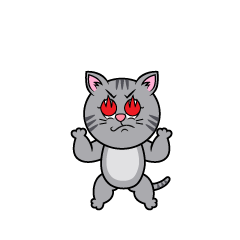 Enthusiastic Gray Tabby